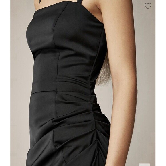 J Crew Black Maxi Slip Dress Sz 14 Large Formal Party Gala Sexy Siren NWT - Picture 2 of 9
